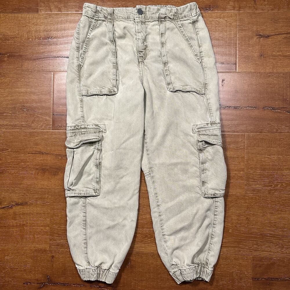 All Saints Freda Denim Trouser Cargo Pants Womens 10 30x26 Gray Retro Baggy Alt